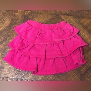 Gap Kids S (6/7) Girls Pink Sparkle Tiered Skirt